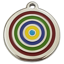 Stainless Steel rainbow Tag-Pet ID Tag-Pet Tag-FulgorDesign